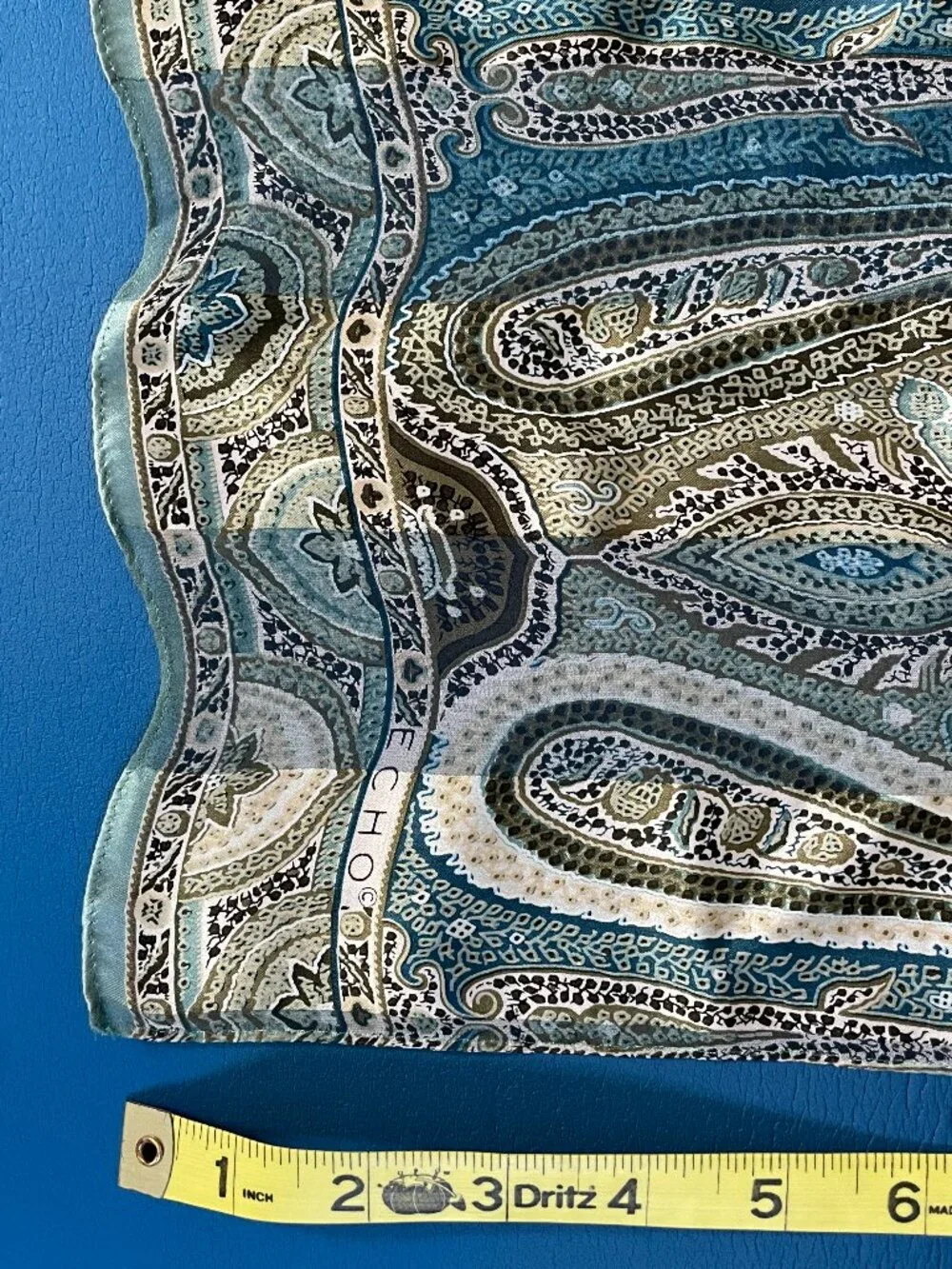 Vintage Echo Paisley Silk Scarf